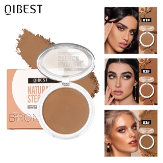 【ของขวัญฟรี】QIBEST แมตต์ ผงโปรไฟล์ เช็ดเครื่องสำอางออกยาก แป้งคอนทัวร์ ซิลลูเอท แป้งอายแชโดว์ แป้งแต่งหน้า