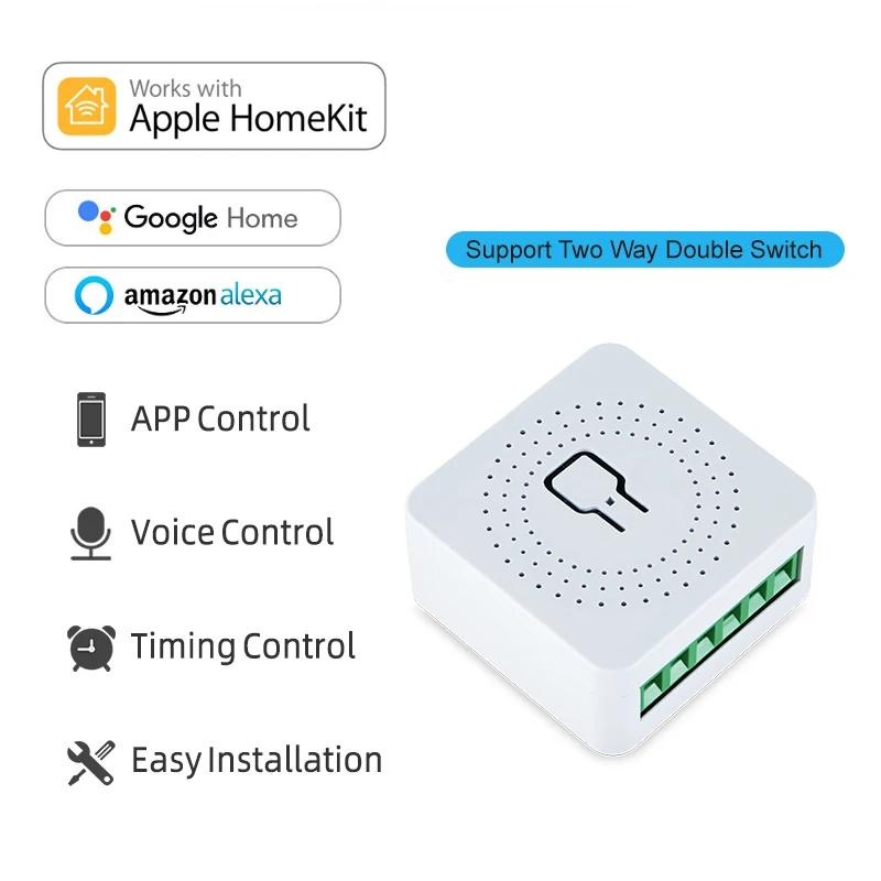 สวิตช์รีเลย์โมดูลชอล์ตเตอร์ ขนาดเล็ก สําหรับ Apple HomeKit Alexa Google