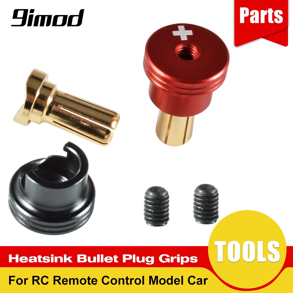 9IMOD โลหะฮีทซิงค์ Bullet Plug Grips 4 มม./5 มม.ชุดกระสุนสําหรับไขควงไฟฟ้า RC รถเครื่องมือ
