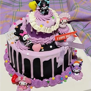 พร้อมส่ง ร้านไทย📌📌 โมเดลฟิกเกอร์ ตุ๊กตา การ์ตูนอนิเมะ Cake น่ารัก สําหรับตกแต่งเค้ก 5 ชิ้น DD22