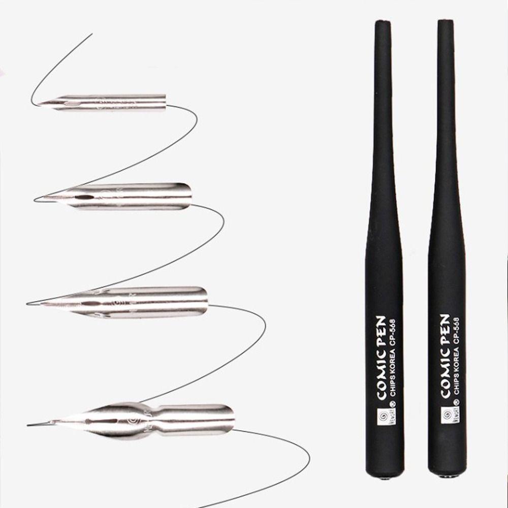 Lunasol Manga การประดิษฐ์ตัวอักษร Dip Pen + 4 Nibs, Fountain ปากกาลายเซ็นการประดิษฐ์ตัวอักษร Dip ปากกาโรงเรียน Office - รูปที่ 7