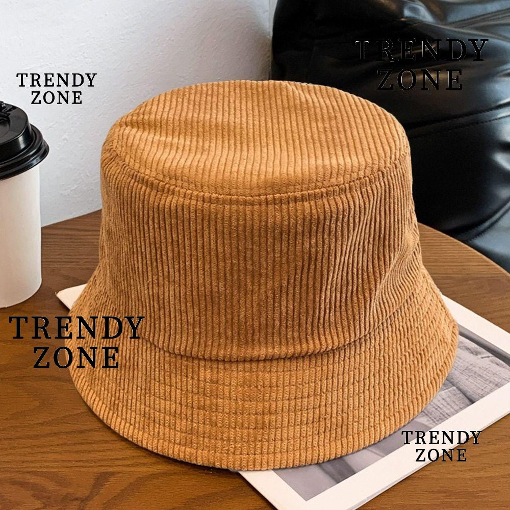 Trendyzone หมวกบักเก็ต หมวกชาวประมง ผ้าลูกฟูก นิ่ม อบอุ่น กลางแจ้ง ฤดูหนาว หมวกกันแดด ผ้าลูกฟูก ผู้ชาย ผู้หญิง