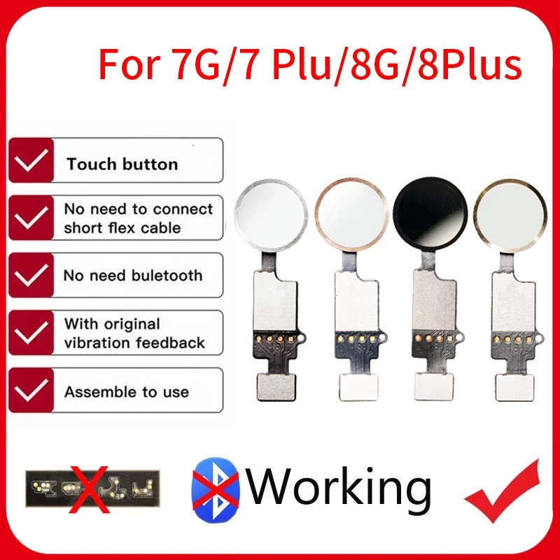 ปุ่มโฮม แบบยืดหยุ่น พร้อมสายแพ สําหรับ iPhone 6 6s 7 8 Plus 5s SE 5C 5G thumbnail 6