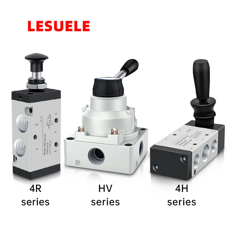 Lesu 4h210-08 สวิตช์นิวเมติกวาล์ว Hand-Operated 4r210-08 วาล์วดึงมือประแจมือถือวาล์ววาล์วมือ HV-02/0