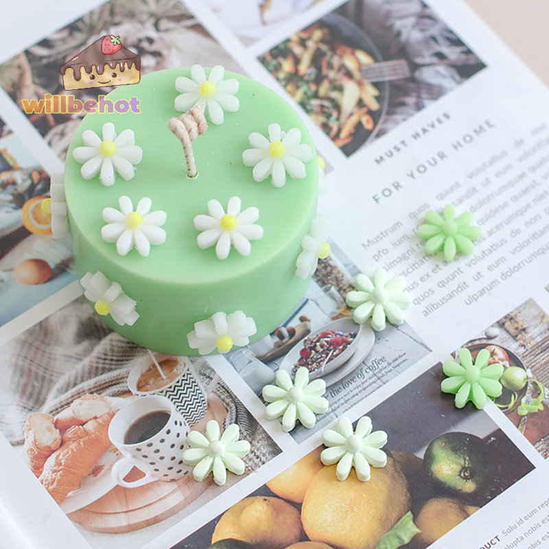 [WillbehotT] แม่พิมพ์ซิลิโคน รูปดอกทานตะวัน ขนาดเล็ก สําหรับทําสบู่ diy
