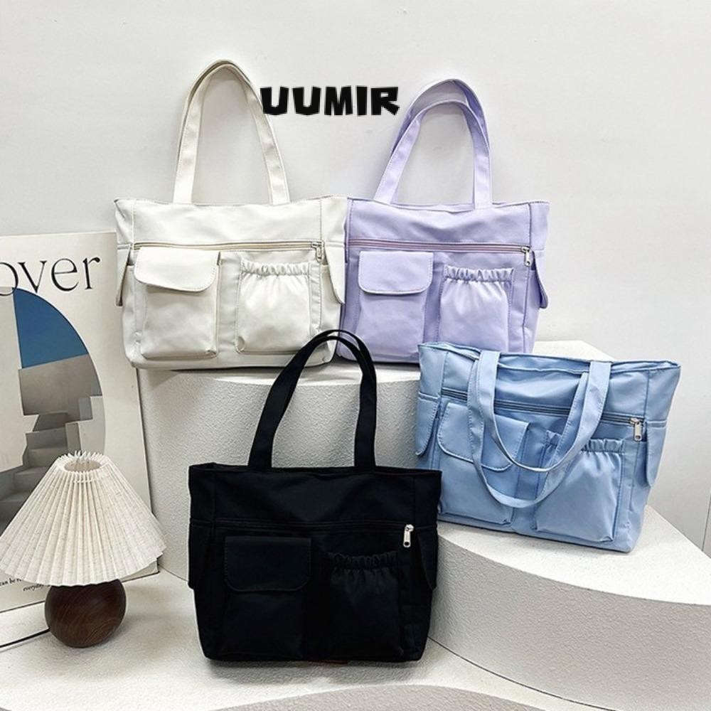 UUMIR Uumir กระเป๋า Messenger, กระเป๋าด้านข้างไนลอนกระเป๋าหนังสือนักเรียน, พร้อมซิปกันน้ํากระเป๋าสะพ