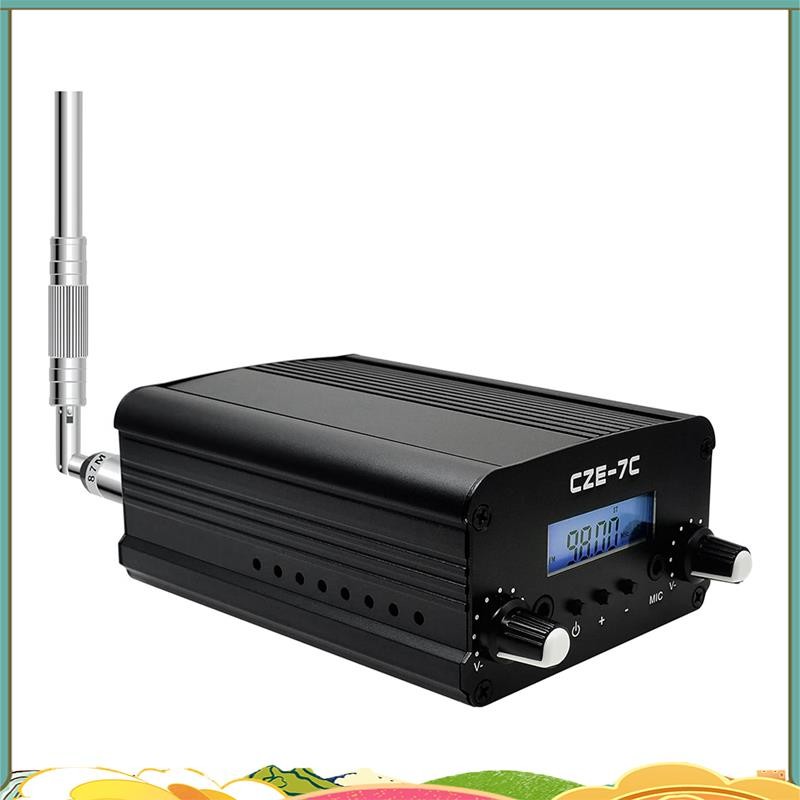 Cze-7c 7W เครื่องส่งสัญญาณ FM ไร้สายคุณภาพสูง Conference Stereo FM Transmitter สําหรับ Drive-in Chur