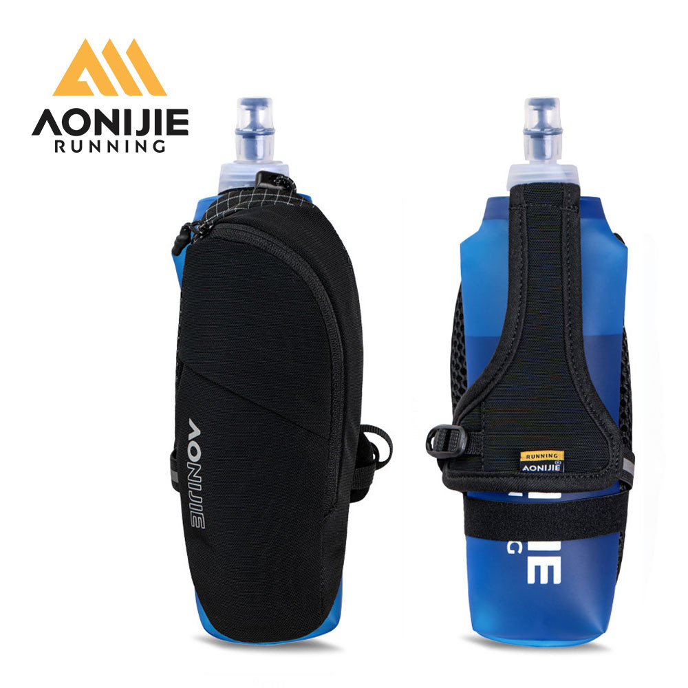 Aonijie A7108 Running Handheld 500ml Soft Flask Fit สําหรับ 6.8 นิ้วโทรศัพท์มือถือขวดน้ํากระเป๋าสําหรับ Marathon Jogging Walking Trail