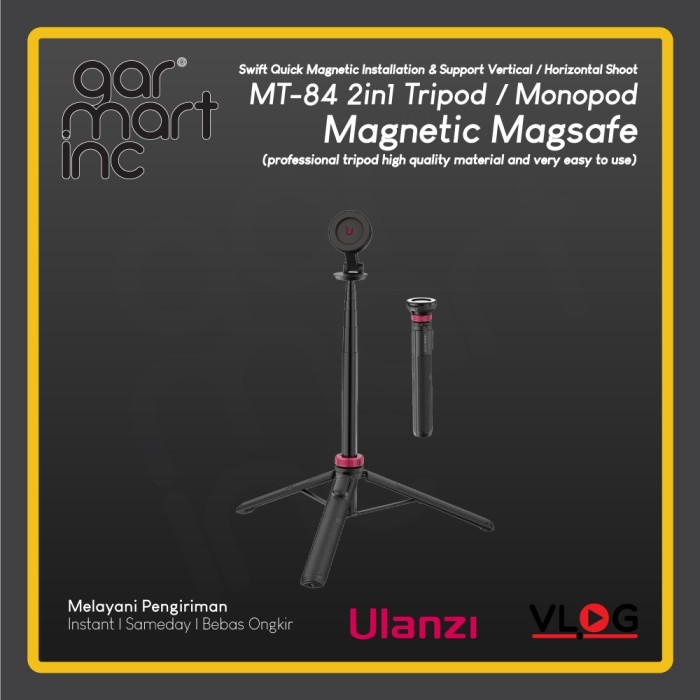 Ulanzi MT-84 ขาตั้งกล้องแม่เหล็กขยาย 1.5M Selfie Stick สําหรับสมาร์ทโฟน HP Magsafe Live Stream MT 84