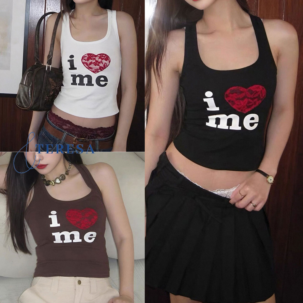 เสื้อสายเดี่ยวดอกไม้ลูกไม้ดีไซน์สวยใส่สบาย