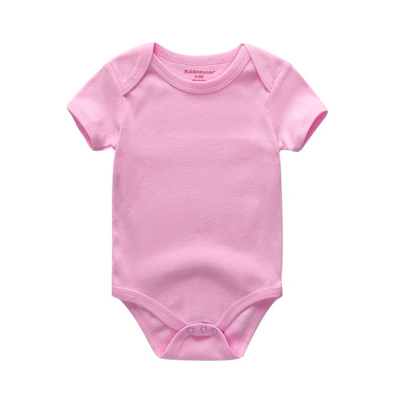 1 ชิ้นสีทึบทารกแรกเกิดฤดูร้อนนุ่มผ้าฝ้าย 100% เด็กทารกชุดบอดี้สูทเด็กผู้หญิงแขนสั้นเสื้อผ้าเด็ก - รูปที่ 2