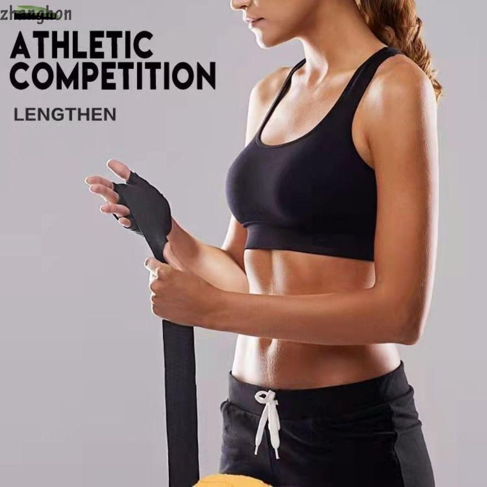 Zhanghong Boxing Wraps, Cotton Breathable Soft Bracelets, Black Red White Wrist Strap Boxing Wraps