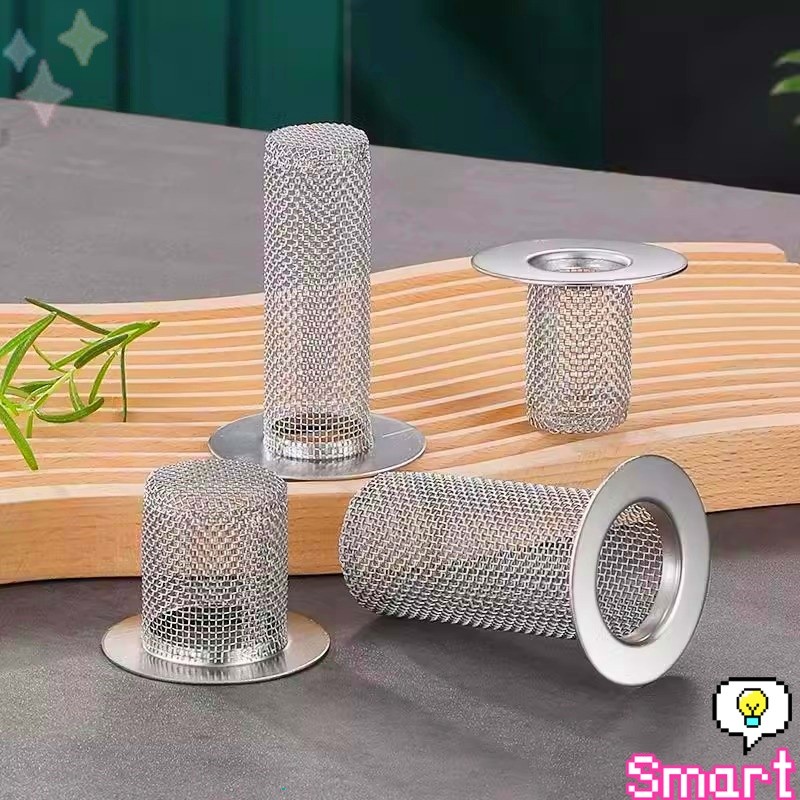 Smart ตะแกรงกรองท่อระบายน้ำ สแตนเลส ที่กรองเศษขยะในท่อ อุปกรณ์ครัว ห้องน้ํา floor drain