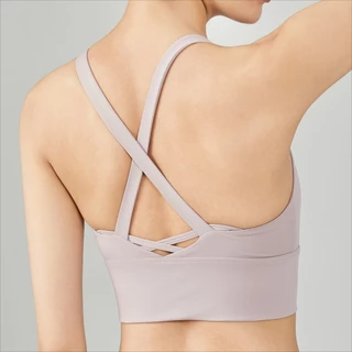 AirActive [padded] เอร์แอคทีฟ WingLock บรา ยกทรงกีฬาสตรีพร้อมแผ่นรองทรงตายตัว เอวลอยหลังไขว้สำหรับโยคะและวิ่งออกกำลังกาย