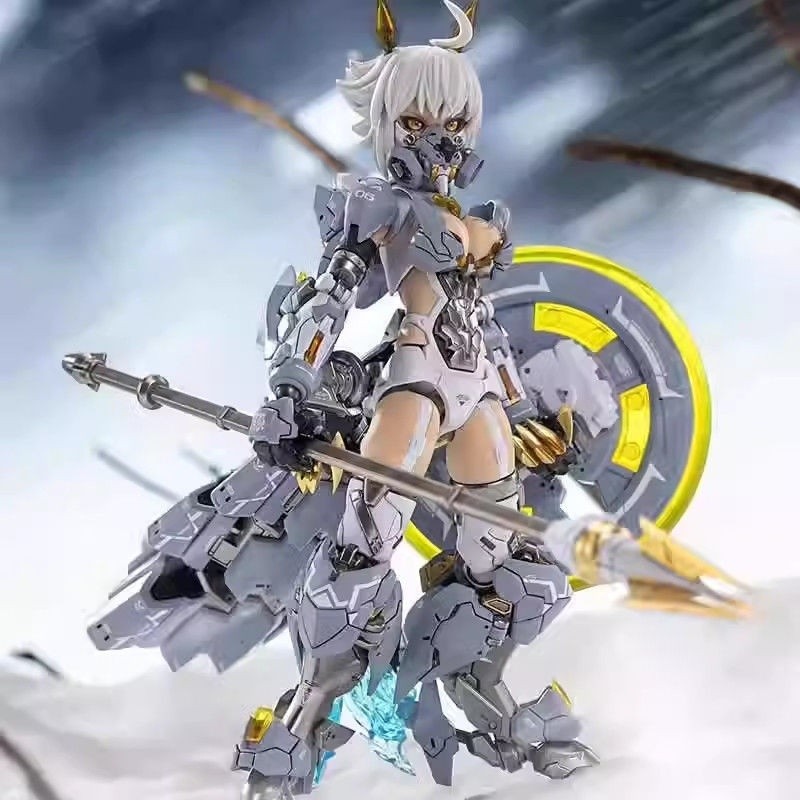 Nuclear Energy Matrix Mad Wolf Machine Girl Cyber Forest Assembly Model International Creative Mecha Figure พร้อมโบนัส