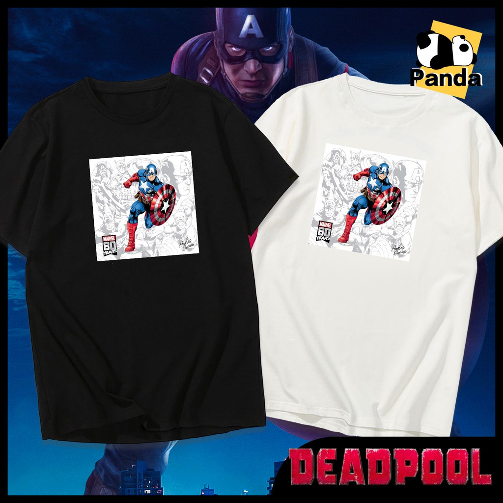 อ่อนนุ่ม 6 Captain America T-Shirt Marvel Comics Shirt Cotton Unisex Asian Size 7 colors_04