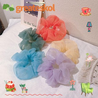 Greateskol ยางรัดผมหางม้า ผ้าออแกนซ่า 7 สี ขนาดใหญ่ 8 ชิ้น