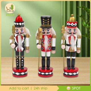 [Ihoce] ฟิกเกอร์ทหาร Nutcracker ขนาด 14 ซม. สําหรับตกแต่งบ้าน เทศกาลเด็ก 3 ชิ้น