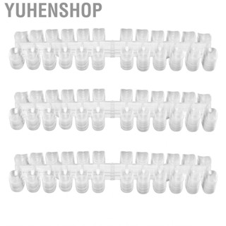 Yuhenshop DIY Manicure Tool 3 Pack Clear  Color Card Display Tips Short