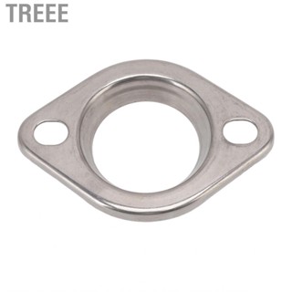 Treee 2.5in Manifold Collector Flange Easy To Install Rust Resistant Strong Sealing 2 Bolt Exhaust for Car