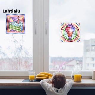 Lahtialu ชุดงานจิตรกรรมเม็ดบีด ทรงเพชร พลอยเทียม รูปไอศกรีม Diy สําหรับตกแต่งบ้าน