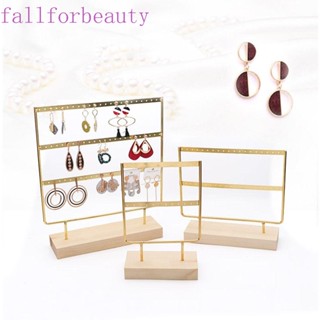 Fallforbeauty ขาตั้งโชว์เครื่องประดับ สร้อยคอโลหะ ฐานไม้ หลายชั้น ของขวัญ สําหรับเด็กผู้หญิง