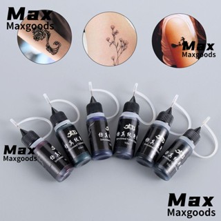 Maxg หมึกสักกึ่งถาวร ไม่เจ็บ สีดํา สีเขียว สําหรับสัก