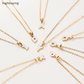 [highbuying] สร้อยคอแฟชั่น 26 Initials สําหรับผู้หญิง ผู้ชาย