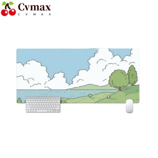 Cvmax แผ่นรองเมาส์ แผ่นรองเมาส์ น่ารัก สีเขียว สีฟ้า ขนาดใหญ่ กันลื่น โต๊ะทํางาน