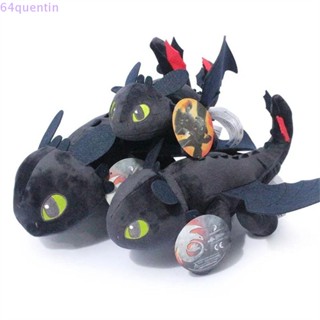 Quentin ตุ๊กตาฟิกเกอร์ การ์ตูนอนิเมะมังกร How To Train Your Dragon สีดํา สีขาว 3 20 27 35 ซม.