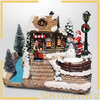 [Chiwanji2] บ้านเรซิน ลายคริสต์มาส หิมะ ฤดูหนาว สําหรับตกแต่งบ้าน เทศกาล ฟาร์มเฮาส์