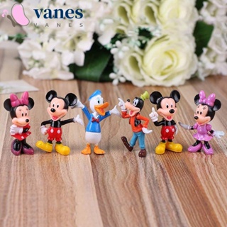 Vanes1 โมเดลฟิกเกอร์ PVC รูปการ์ตูนมิกกี้เมาส์ 6 ชิ้น ต่อชุด