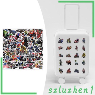 [Szluzhen1] สติกเกอร์ กันน้ํา สําหรับติดตกแต่งรถจักรยานยนต์ สเก็ตบอร์ด 50 ชิ้น