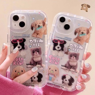 เคสโทรศัพท์ใสสกรีนลายรวมน้องหมา TPUนิ่ม บิดงอได้ สำหรับรุ่น13 13PRO 12ProMax  8plus 7plus  XSMax 11ProMax ทุกรุ่น #4002