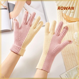 Rowans ถุงมือผ้าถัก กันลม ให้ความอบอุ่น ฤดูหนาว สําหรับเล่นกีฬากลางแจ้ง