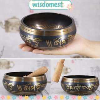 WISDOMEST ชามบําบัดด้วยเสียง สําหรับเล่นโยคะ พระพุทธรูปเนปาล