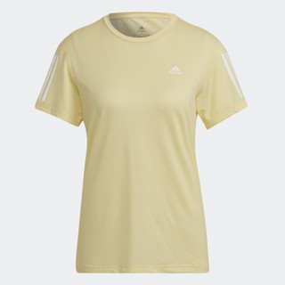 adidas วิ่ง เสื้อยืด Own the Run Cooler ผู้หญิง สีเหลือง HL1484