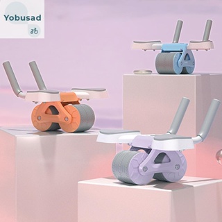 [Yobusad.th] 2 in 1 ลูกกลิ้งออกกําลังกายหน้าท้อง อัตโนมัติ รับน้ําหนักได้ถึง 100 กก.