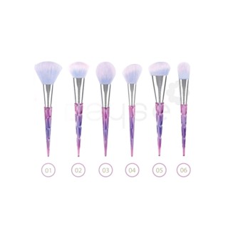 MEI LINDA  PURPLE PASTEL BRUSH (MD4224) : meilinda เมลินดา แปรงแต่งหน้า ขนนุ่ม x 1 ชิ้น abcmall