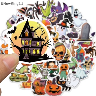 Unewking สติกเกอร์ ลายการ์ตูนฮาโลวีน กราฟฟิตี้ สําหรับติดตกแต่งสมุดไดอารี่ โน้ตบุ๊ก กีตาร์ กระเป๋าเดินทาง แล็ปท็อป DIY 50 ชิ้น