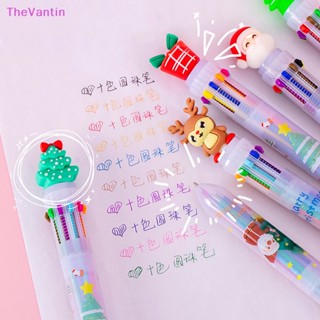 Thevantin ปากกาลูกลื่น ลายการ์ตูนคริสต์มาสน่ารัก หลากสี เครื่องเขียน สําหรับบ้าน คริสต์มาส