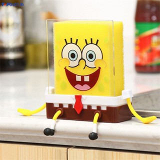 ชั้นวางจาน แบบติดผนัง ลายการ์ตูน Spongebob Squarepants สําหรับอ่างล้างจาน