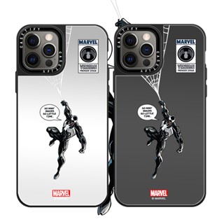 Casetify X เคสโทรศัพท์มือถือ PC แข็ง กันกระแทก ลาย Spider Man venom สีเงิน สําหรับ iPhone 15 14 13 12 11 Pro MAX IX XS MAX XR 6 6s 7 8 Plus