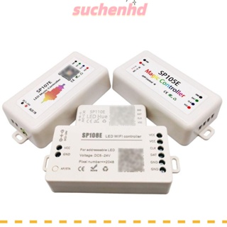 Suchenhd ตัวควบคุมแถบไฟ Led DC5-24V ไมโครโฟนในตัว บลูทูธ WIFI SP105E SP107E SP108E