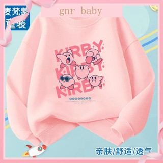 🍓GNR BABY🫐เสื้อแจ็กเก็ตกันหนาว คอกลม พิมพ์ลายการ์ตูน ทรงหลวม สําหรับเด็กผู้หญิง 3-12 ปี