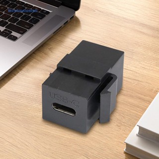 [ElectronicMall01.th] อะแดปเตอร์เชื่อมต่อแจ็คคีย์สโตน USB 3.1 Type C รองรับการชาร์จซิงโครไนซ์ข้อมูล สําหรับแผ่นผนัง