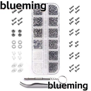 Blueming2 ชุดซ่อมแว่นตา สกรูสเตนเลส M1 M1.2 M2 M2.5 พร้อมแผ่นรองจมูก นาฬิกา 1100 ชิ้น