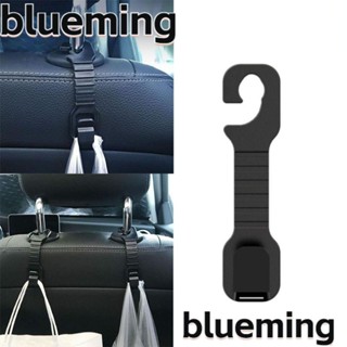 Blueming2 ตะขอแขวนเบาะหลังรถยนต์ หมุนได้ 360 องศา ปรับได้ คุณภาพสูง สีดํา อุปกรณ์เสริม สําหรับติดภายในรถยนต์ 12 ชิ้น