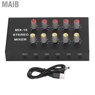 Maib 10 Channel Mixer Input 2 Output Stereo  Amplifier DC5‑12V♡