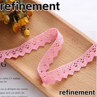 Refinement ริบบิ้นลูกไม้ ผ้าสแปนเด็กซ์ สีชมพู สําหรับตกแต่งเสื้อผ้า DIY